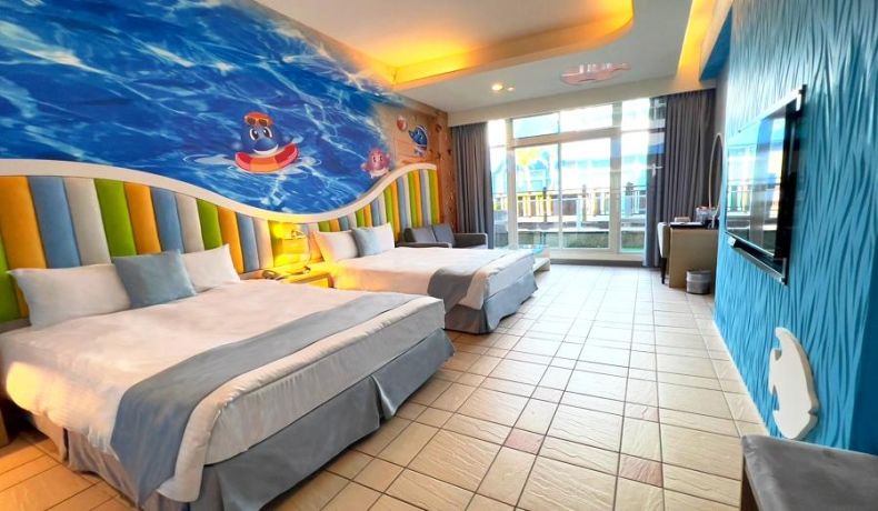 Ocean Theme Quadruple Room With balcony